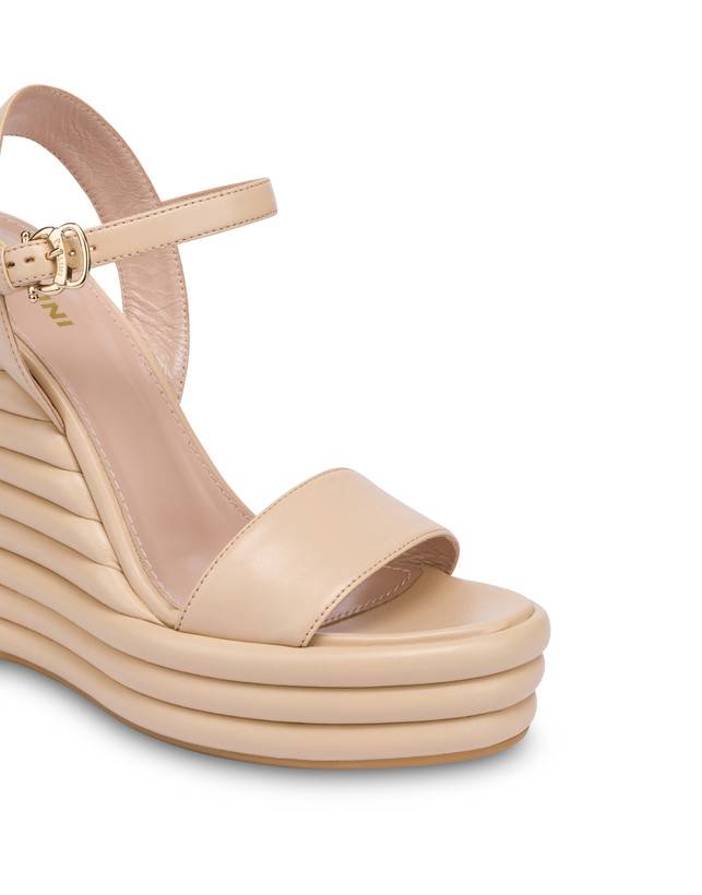 Pollini Sandali Con Zeppa In Nappa Up Sabbia Fino Al -60%