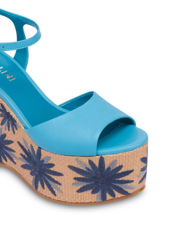 Pollini Sandali Con Zeppa Ricamata Desert Rose Pool/naturale Convenienza