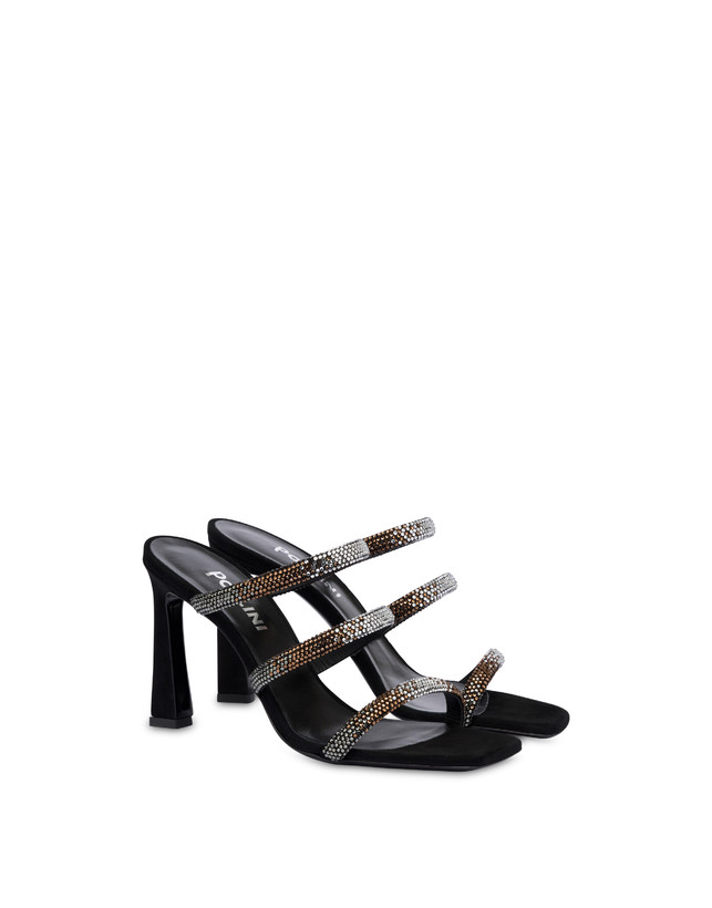 Pollini Mules Con Tacco Bling Bling Nero Outlet