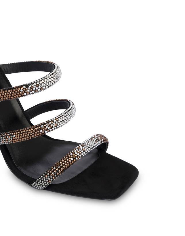 Pollini Mules Con Tacco Bling Bling Nero Outlet