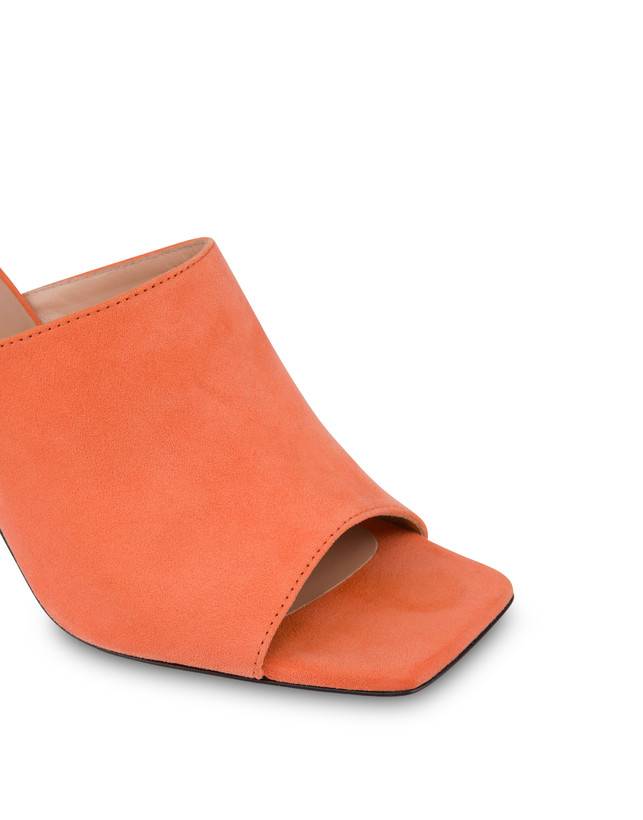 Pollini Mules Con Tacco In Camoscio Nina Coral Hotsell