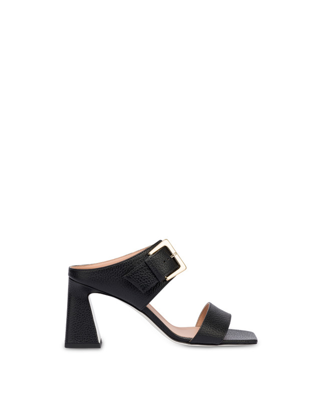 Pollini Sandali In Vitello Bottalato Con Fibbia Ethos Nero