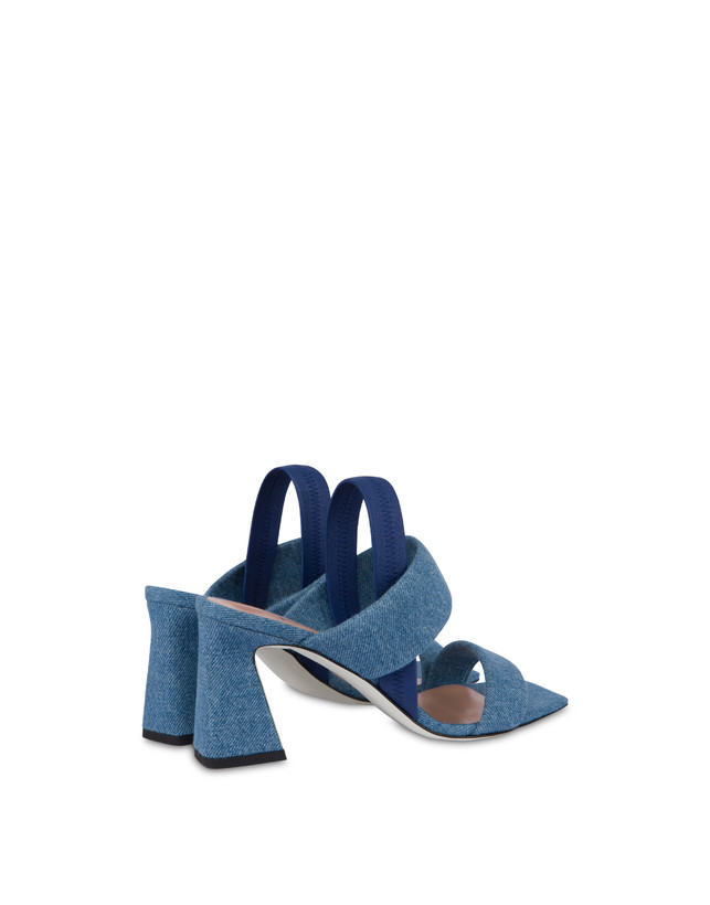Pollini Sandali In Tessuto Denim Denim In Saldo