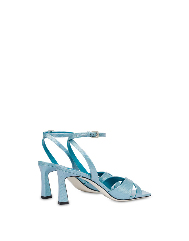 Pollini Sandali Con Stampa Pitone Iridescente Cote D'azur Pool Vendita