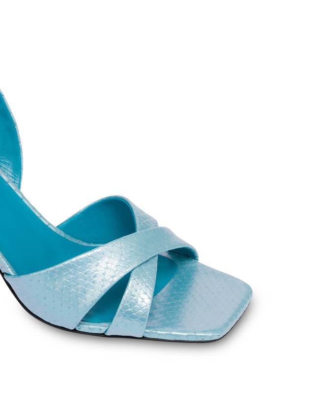 Pollini Sandali Con Stampa Pitone Iridescente Cote D'azur Pool Vendita