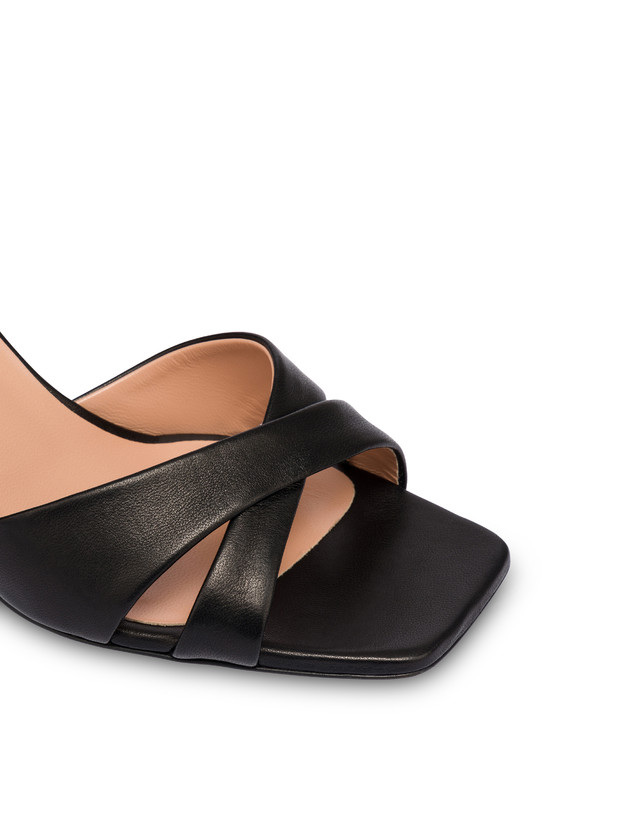 Pollini Sandali In Nappa Cote D'azur Nero Promozione