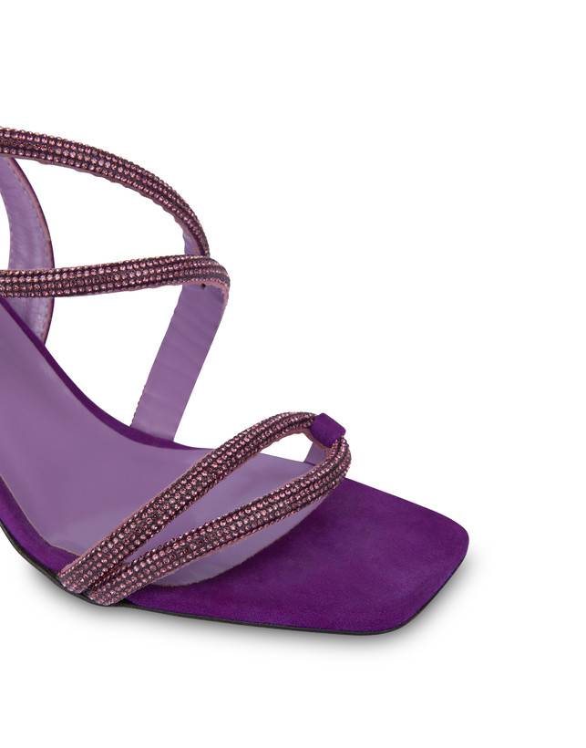 Pollini Sandali In Camoscio Con Strass Bling Bling Iris Qualità Garantita