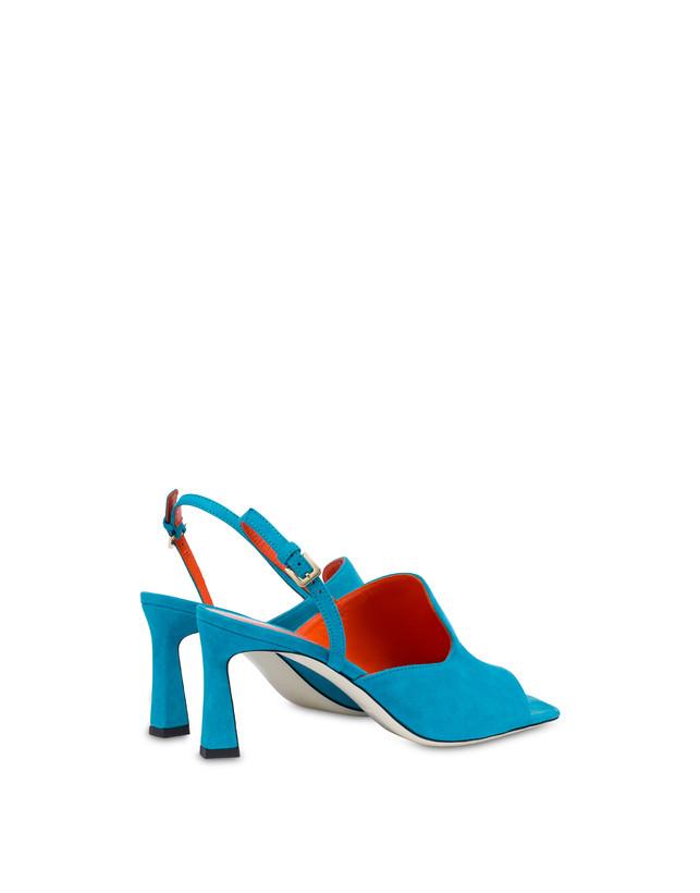 Pollini Mules Slingback In Camoscio Wave Pool Promozione Limitata
