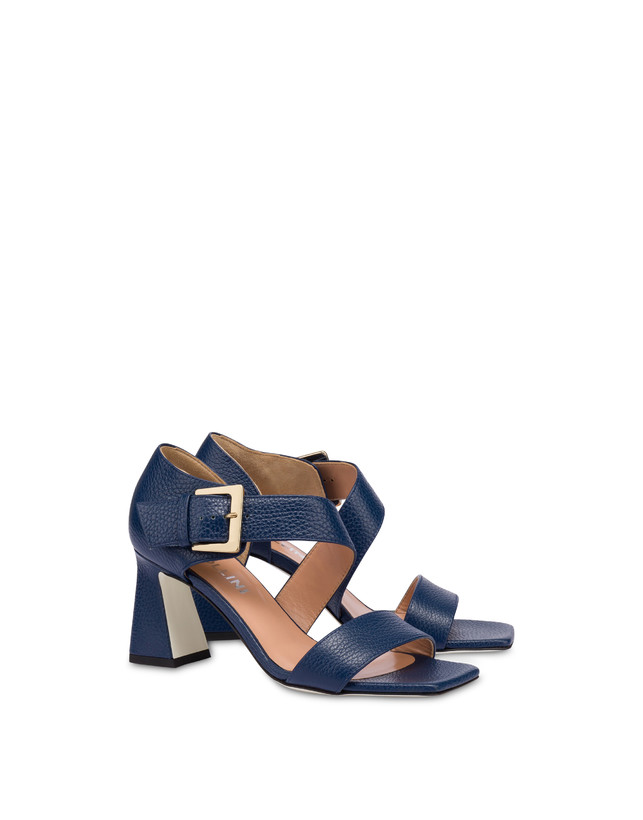 Pollini Sandali In Vitello Con Fibbia Ethos Navy Prezzo Ridotto
