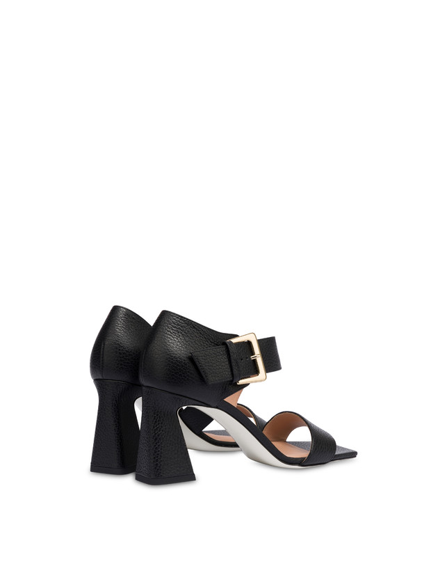 Pollini Sandali In Vitello Con Fibbia Ethos Nero Sottocosto