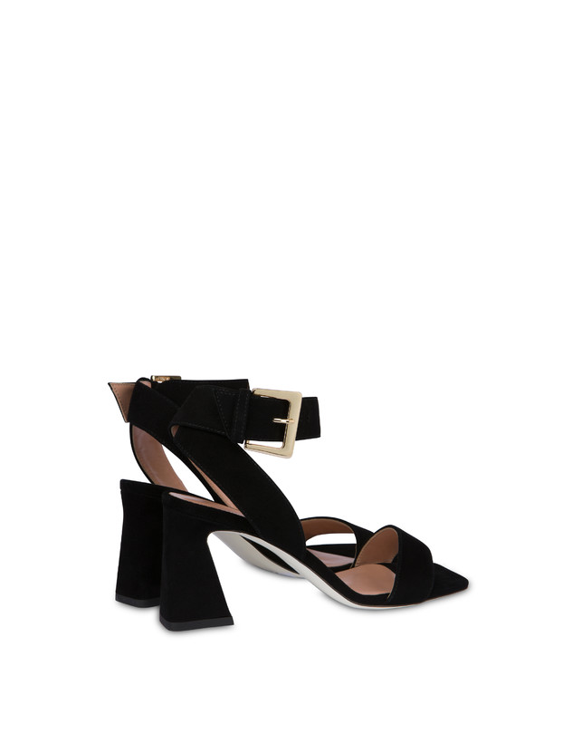 Pollini Sandali In Camoscio Nina Nero Convenienza