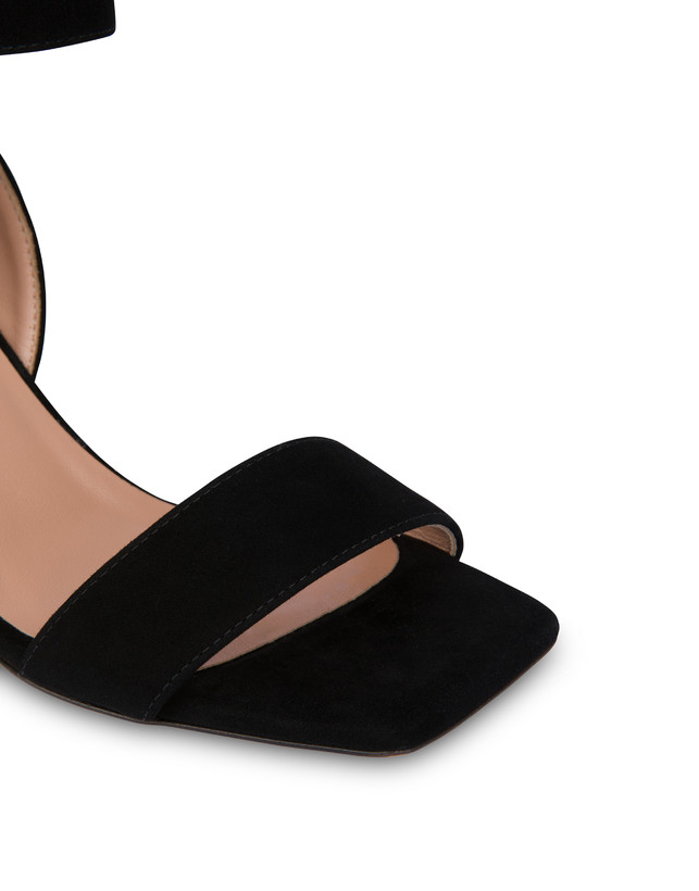 Pollini Sandali In Camoscio Nina Nero Convenienza