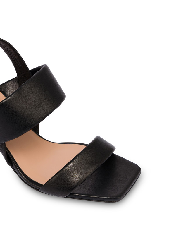 Pollini Sandali In Nappa Imbottita Nero Sconto