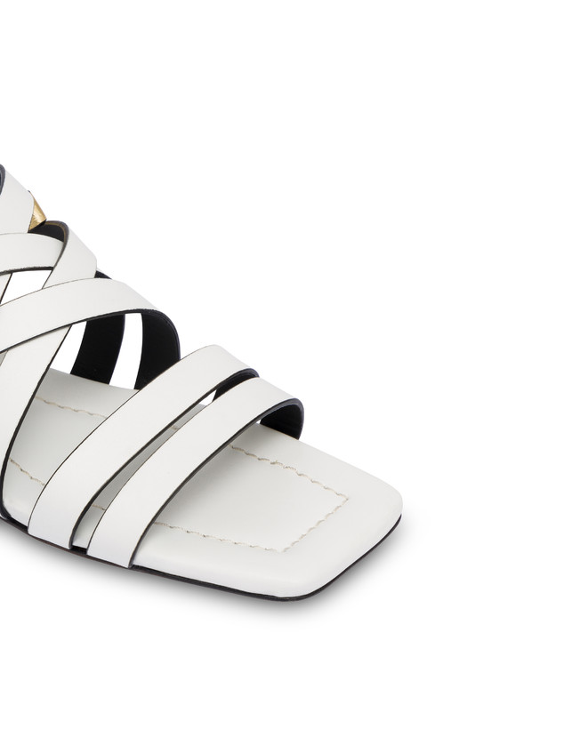 Pollini Sandali Flat Incontri Bianco/oro Nuovo