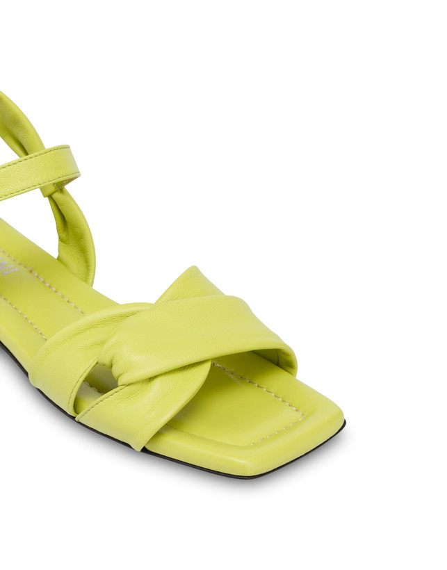 Pollini Sandali Flat In Nappa Oasis Apple Pezzi Unici