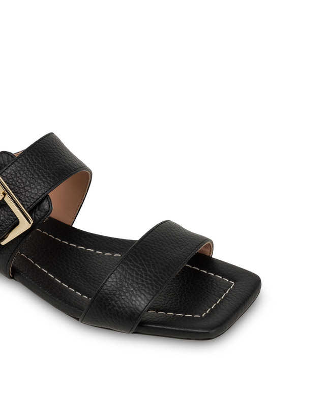 Pollini Sandali Flat In Vitello Bottalato Ethos Nero Acquista Ora