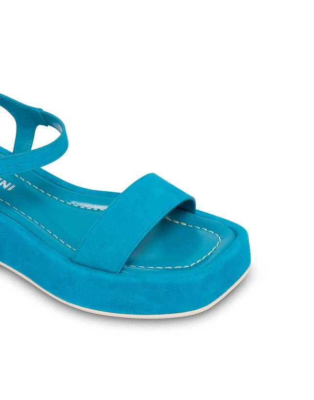 Pollini Sandali Flatform In Camoscio Seventy Pool Fino Al -60%