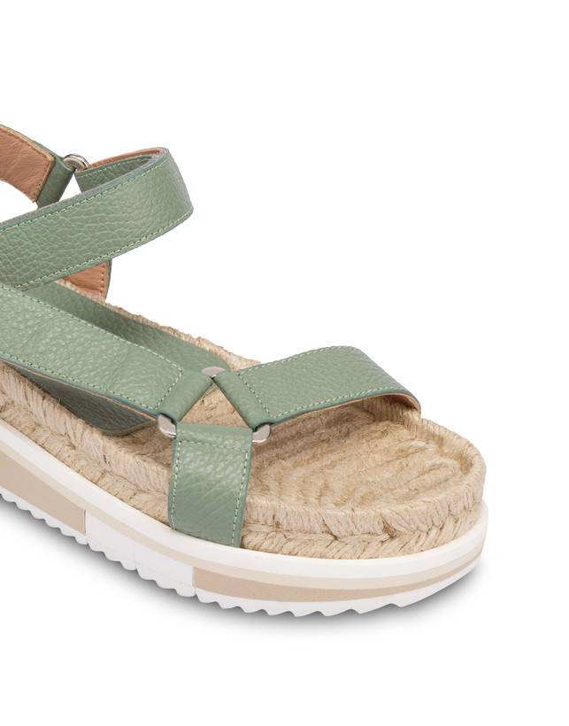 Pollini Sandali Fussbett In Vitello Flower Garden Sage Affare Del Giorno