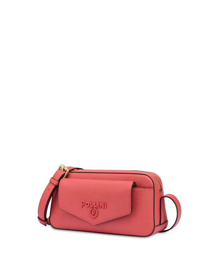 Pollini Borsa A Tracolla Con Maxi Lettering Safari Arancio Prezzo Ridotto