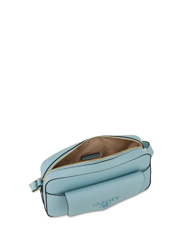 Pollini Borsa A Tracolla Con Maxi Lettering Safari Sky Sottocosto