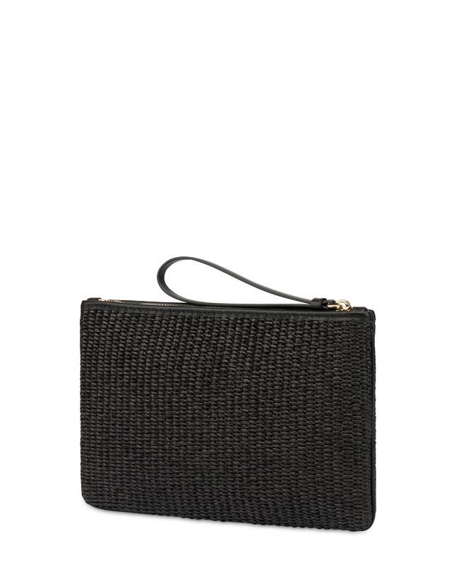 Pollini Pochette In Paglia Essence Nero Novità