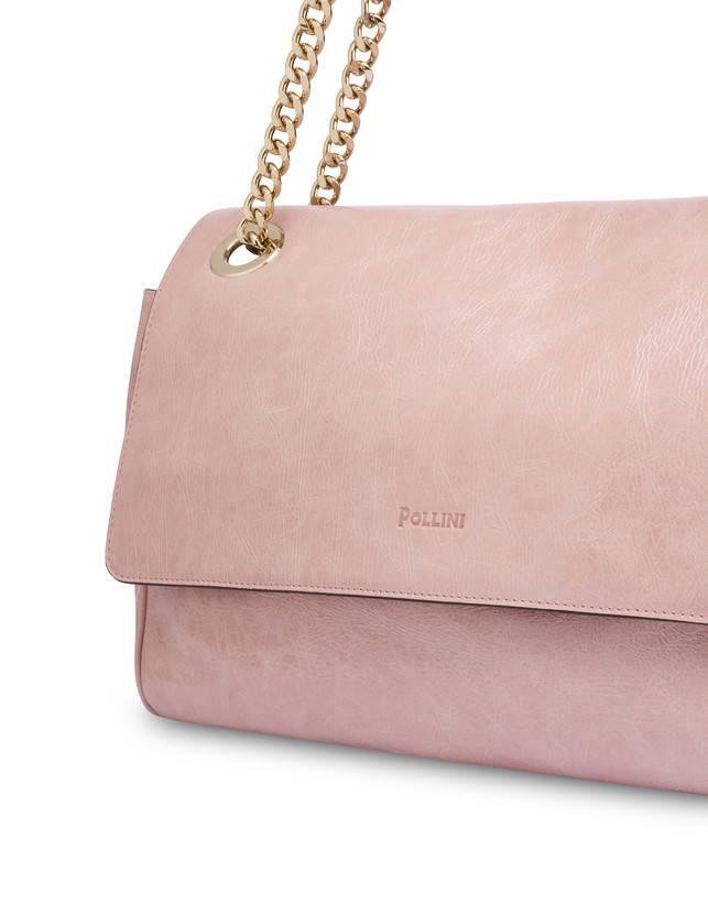 Pollini Borsa A Spalla Medium Softness Cipria Sconto