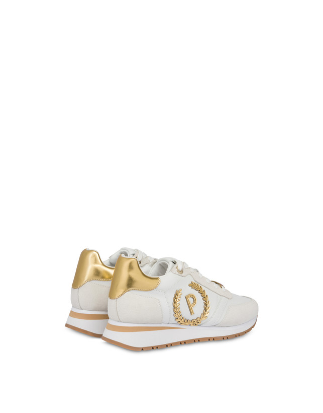 Pollini Sneakers Con Dettagli Laminati Speedy Bianco/ghiaccio/bianco/oro Saldi