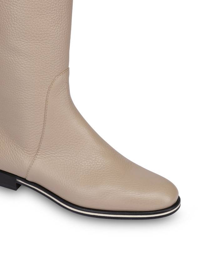 Pollini Stivale Flat In Vitello Core Avorio Vendita Economica