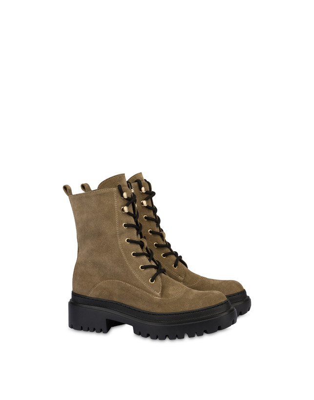Pollini Combat Boot In Crosta Winter Step Sabbia Hotsell