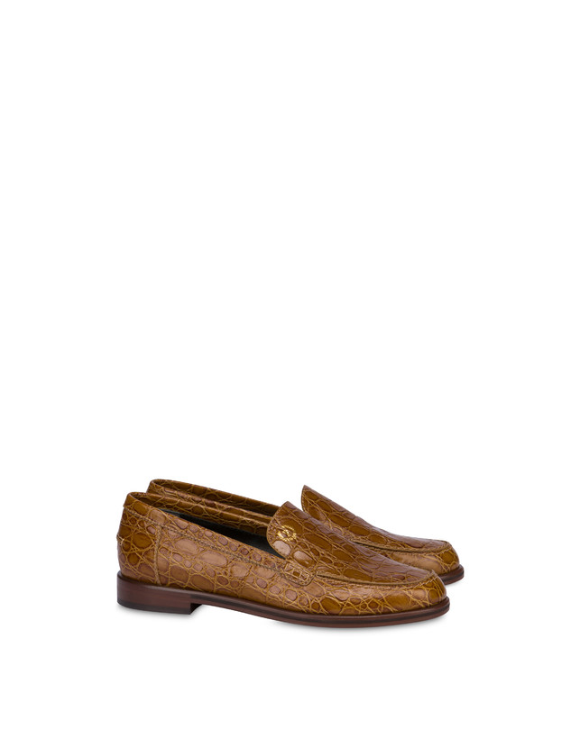 Pollini Mocassini In Vitello Stampa Cocco Oxford Soddisfazione Garantita