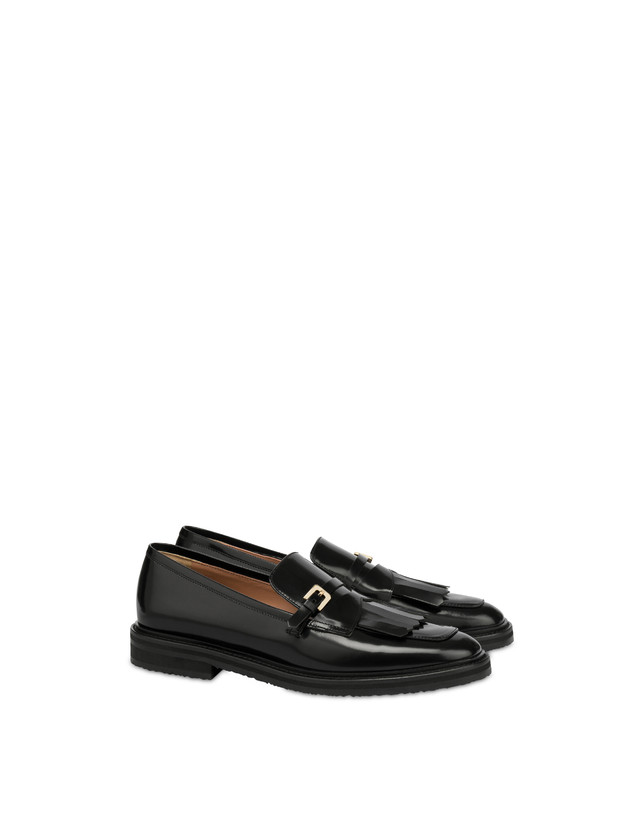 Pollini Mocassini In Vitello Abrasivato Camber Sand Nero Negozi Online