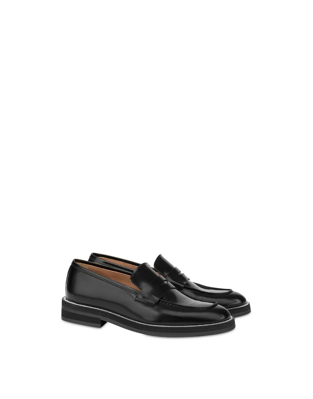 Pollini Mocassini In Vitello Abrasivato Mannish Bling Bling Nero/strass Acquista Ora