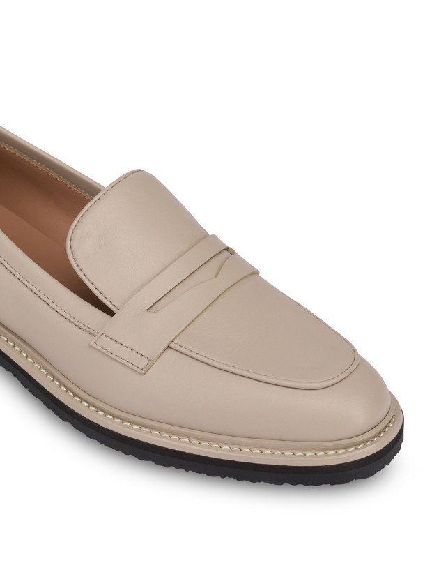 Pollini Mocassini In Vitello Artisan Touch Sabbia/sabbia Promozione Limitata