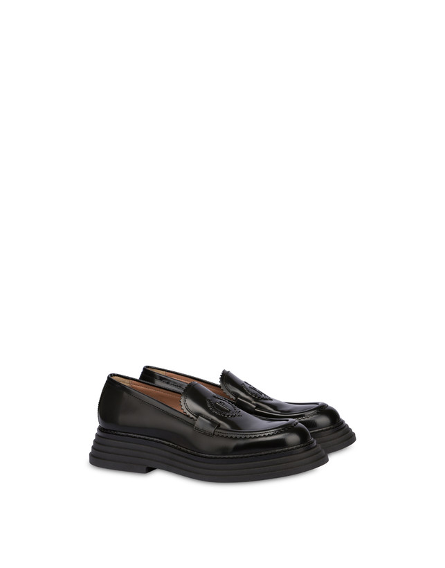 Pollini Mocassini In Vitello Abrasivato Stairway Nero Prezzo Ridotto