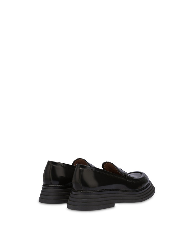 Pollini Mocassini In Vitello Abrasivato Stairway Nero Prezzo Ridotto