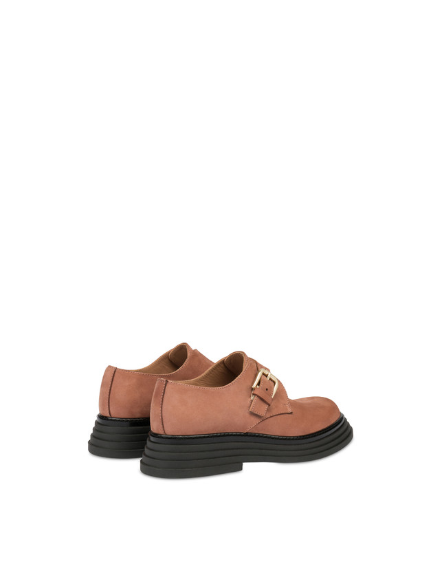 Pollini Monk Strap In Nabuk Stairway Antico Sottocosto