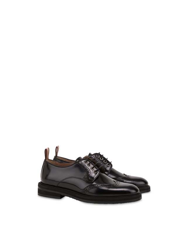Pollini Derby In Vitello Abrasivato Mannish Nero Sconto