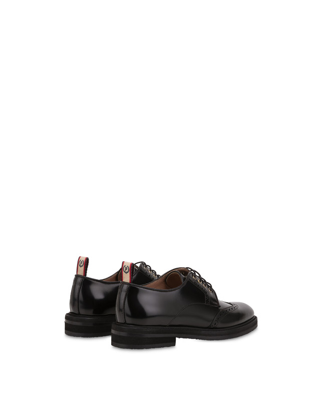 Pollini Derby In Vitello Abrasivato Mannish Nero Sconto