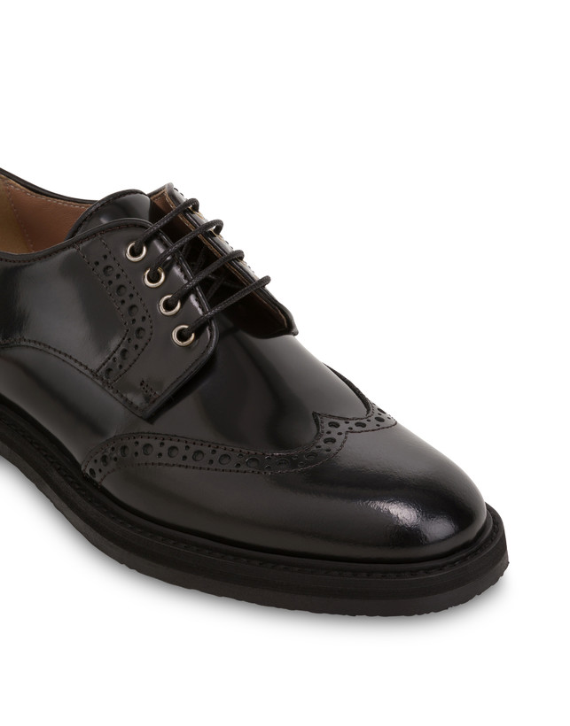 Pollini Derby In Vitello Abrasivato Mannish Nero Sconto