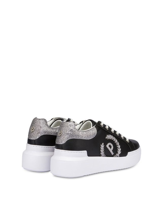 Pollini Sneakers Carrie Con Glitter Nero/acciaio Outlet