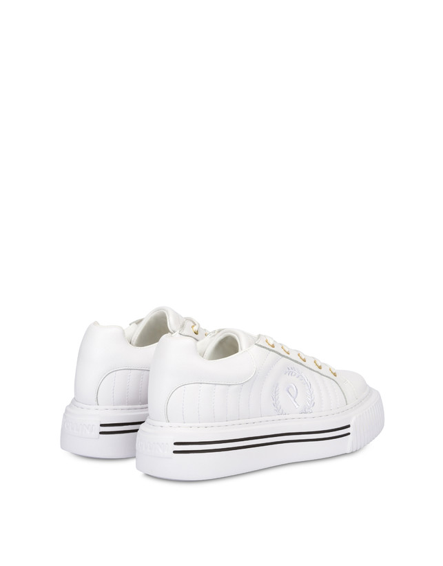 Pollini Sneakers In Vitello Doona Bianco In Vendita