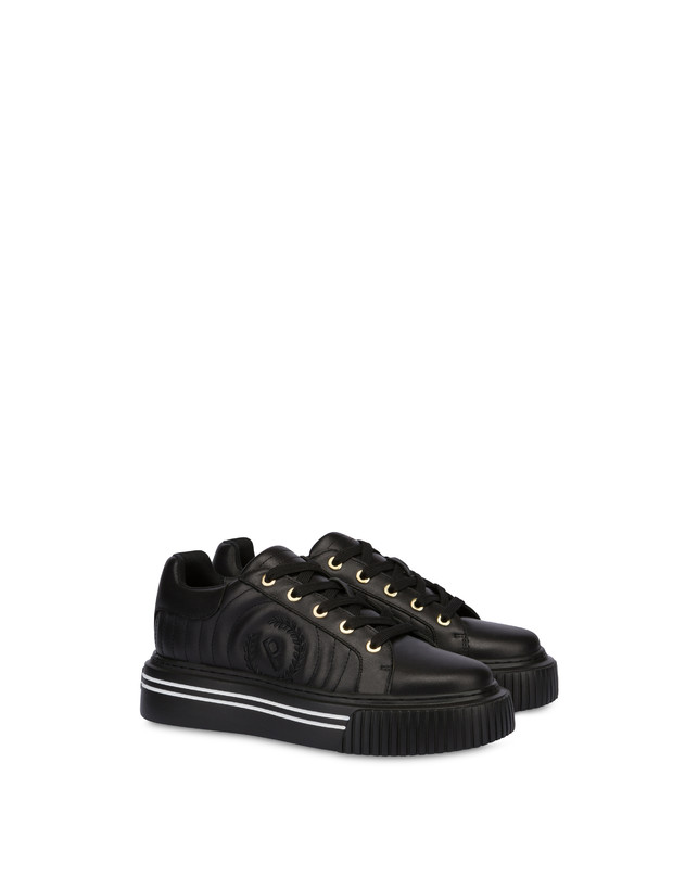 Pollini Sneakers In Vitello Doona Nero Saldi