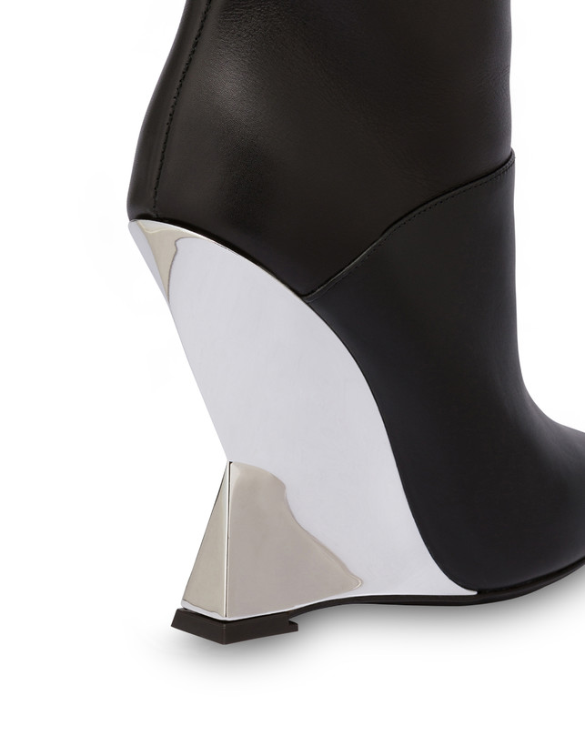 Pollini Stivali In Vitello Extravagance Nero/argento I Più Venduti