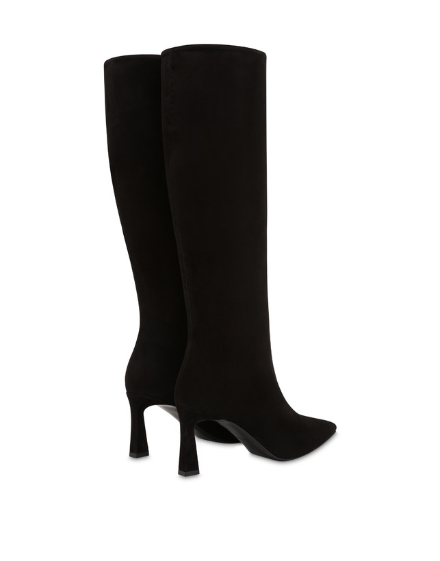 Pollini Stivali In Camoscio Sissi Nero In Saldo