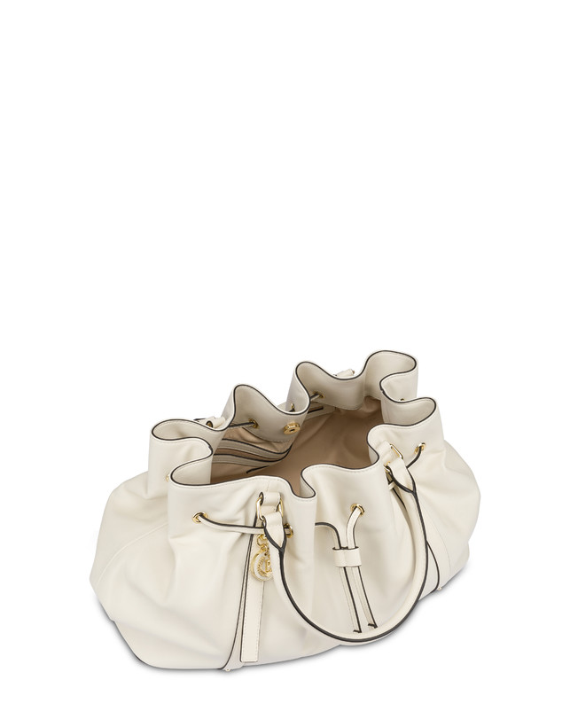 Pollini Borsa Doppio Manico In Nappa Serena Avorio/avorio Soddisfazione Garantita