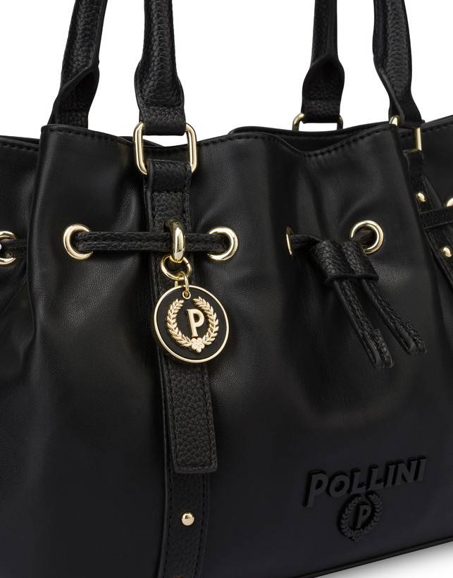Pollini Piccola Borsa In Nappa Serena Nero/nero Qualità Garantita