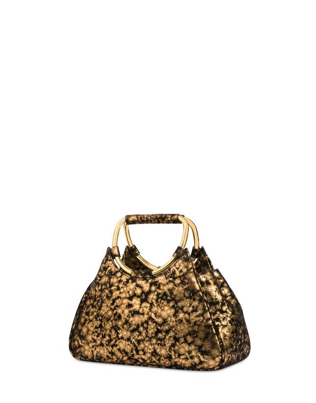 Pollini Clutch In Camoscio Effetto Dorato Armour Sottocosto