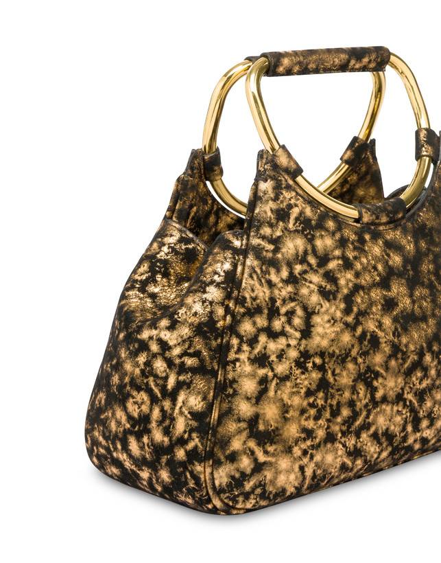 Pollini Clutch In Camoscio Effetto Dorato Armour Sottocosto