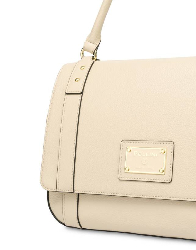 Pollini Borsa Top Handle In Vitello Serena Avorio Online