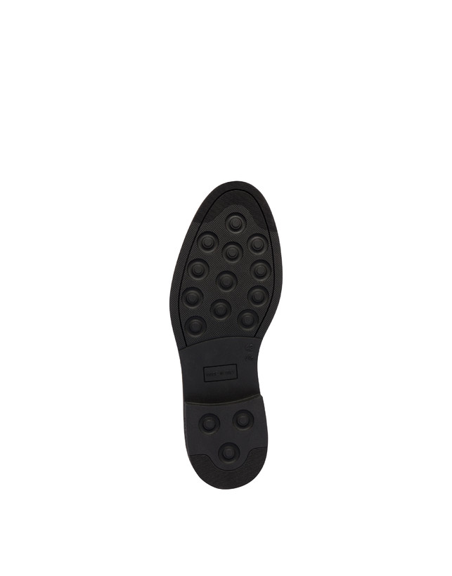 Pollini Derby In Crosta Con Broguering Corinto Grafite Moda